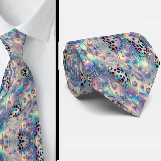 Trendy & Bold | Opal Luipaardprint Herenzijden Kra Stropdas