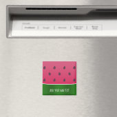 Trendy Bold Watermelon Custom Text Magneet (Insitu (Vaatwasser))
