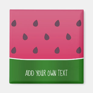 Trendy Bold Watermelon Custom Text Magneet