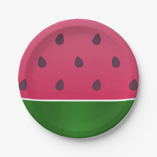 Trendy Bold Watermelon Graphic Papieren Bordje