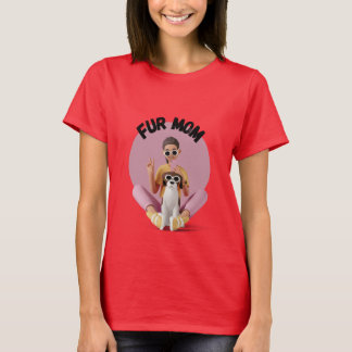 Trendy Bont Moeder T-Shirt - Show Pet Love in Stij