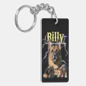 Trendy Bootleg Gepersonaliseerde Hond Foto 90s Sleutelhanger (Voorkant Links)