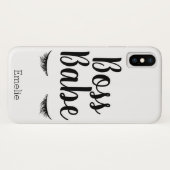Trendy Boss Babe Eyelashes Case-Mate iPhone Case (Achterkant (horizontaal))