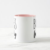 Trendy Boss Lady Typografie Mok (Midden)