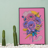 Trendy Botanical Flower Wall Art Poster