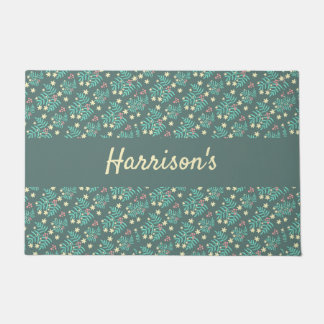 Trendy Botanical Monogrammed Doormat Deurmat