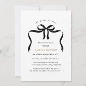 Trendy Bow Ribbon 2025 Afstuderen Foto Afstuderen Kaart (Achterkant)