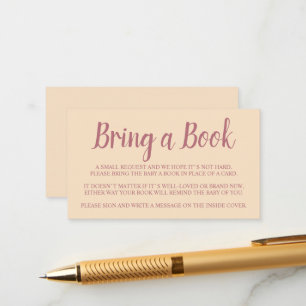 Trendy Breng een boek Baby shower behuizing Kaart