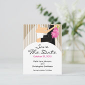 Trendy Bride & Groom sparen de Uitnodiging van de  (Staand voorkant)