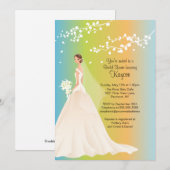 Trendy Bride Pastel Vrijgezellenfeest Invite Kaart (Voorkant / Achterkant)