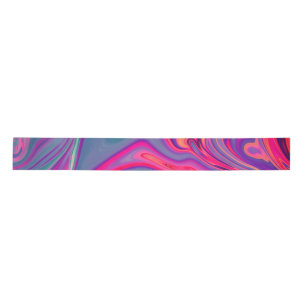 Trendy Bright Blauw Roze Groen Abstract Patroon Lint
