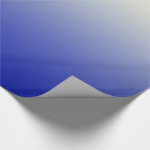 Trendy Bright Blue tot  White Ombre gradiënt Cadeaupapier (Hoek)