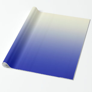 Trendy Bright Blue tot  White Ombre gradiënt Cadeaupapier
