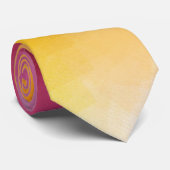 Trendy Bright Colors Modern Abstracte Art Sjabloon Stropdas (Opgerold)
