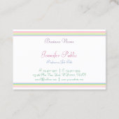 Trendy Bright kleuren Striped Sjabloon Modern Visitekaartje (Achterkant)