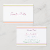 Trendy Bright kleuren Striped Sjabloon Modern Visitekaartje (Voorkant / Achterkant)