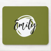 Trendy Bright Monogram, kleurig groen script Muismat (Voorkant)