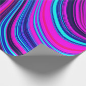 Trendy Bright Neon Paarse Roze Abstract Pattern Cadeaupapier (Hoek)