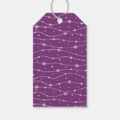 Trendy - Bright Purple - Snowflake étiquettes cade (Dos)