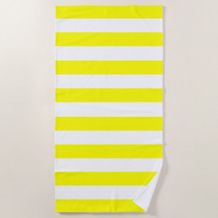 Trendy Bright Summer Radiant Yellow Stripes Strandlaken