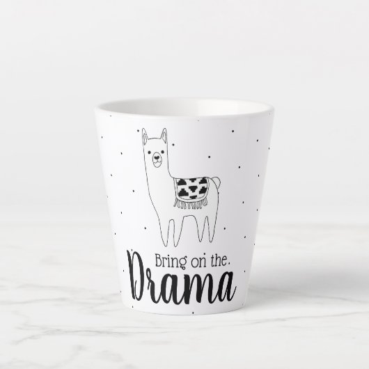 Trendy Bring on the Drama Llama Latte Mok (Voorkant)