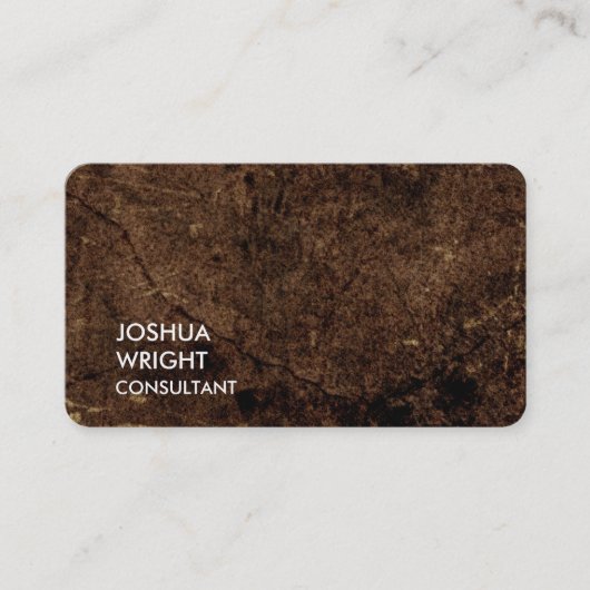 Trendy Brown Attractive Plain Chic Visitekaartje (Voorkant)