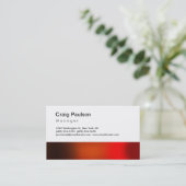 Trendy Brown Red Oranje Manager Visitekaartje (Staand voorkant)