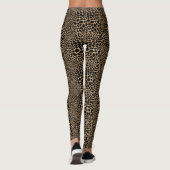 Trendy bruine cheetahprint dierenvellen legging (Achterkant)