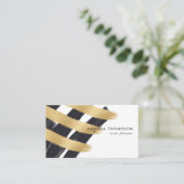 Trendy Brush Strokes Collage Visitekaartje (Staand voorkant)
