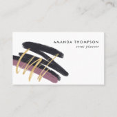 Trendy Brush Strokes Collage Visitekaartje (Voorkant)