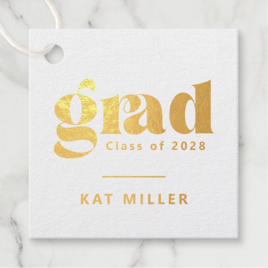Trendy Bubble Graduation Party Bedankjes Labels (Voorkant)