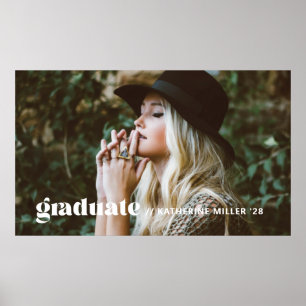 Trendy Bubble Graduation Party Poster