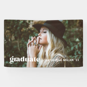 Trendy Bubble Graduation Party Spandoek