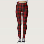 Trendy Buffalo Plaid Rood Zwart Geruit Houthakker Leggings (Voorkant)