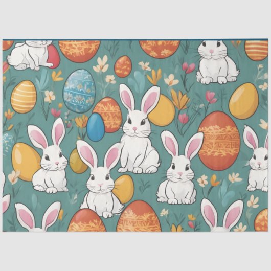 Trendy Bunny Paasfeest Collectie Tissuepapier (Voorkant)