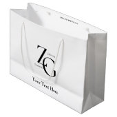 Trendy Business Custom Logo minimalist Groot Cadeauzakje (Voorkant Gekanteld)