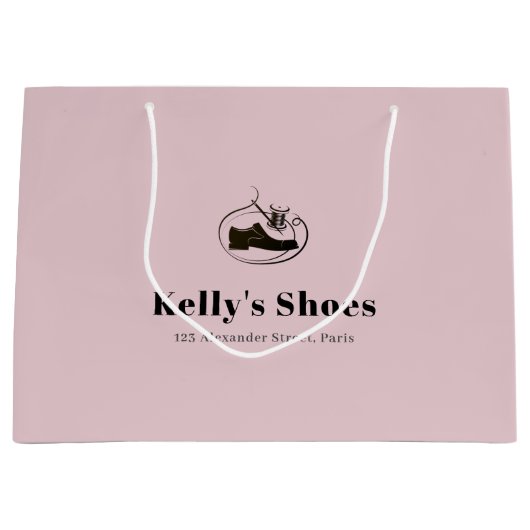 Trendy Business Custom Logo | Winkelen QR-code Groot Cadeauzakje (Voorkant)