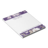 Trendy Business gepersonaliseerd Paarse Bloemen To Notitieblok (Schuin)
