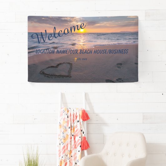 Trendy Business Personal Ocean Sunset Banner (Insitu)