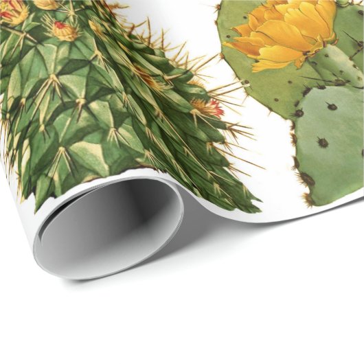 Trendy  Cactus Pattern Cadeaupapier (Rol Hoek)