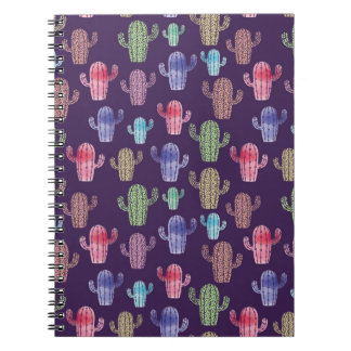 Trendy cactus waterverf tekening naadloos patroon notitieboek