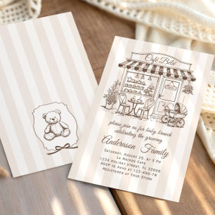 Trendy Cafe Bebe Franse Koffiebar Baby Shower Kaart