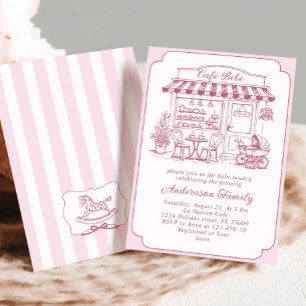 Trendy Cafe Bebe Franse Koffiebar Baby Shower Kaart