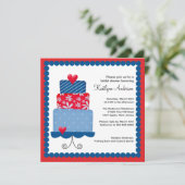 Trendy Cake Bridal Shower Kaart (Staand voorkant)