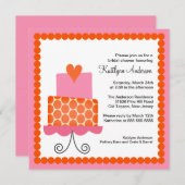 Trendy Cake Bridal Shower Kaart (Voorkant / Achterkant)