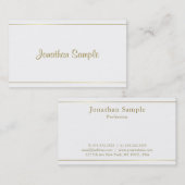 Trendy Calligraphy Gold Script Glamor Luxe Design Visitekaartje (Voorkant / Achterkant)