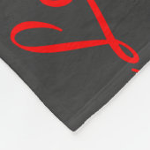Trendy Calligraphy Grijs Rood Liefde Bruiloft Fleece Deken (Hoek)