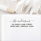 Trendy Calligraphy Script Family Return Address Etiket (Insitu)