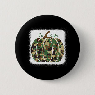 Trendy Camo print pomkin Cute Herfst Gift for Hunt Ronde Button 5,7 Cm
