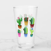 Trendy Cartoon potted cactus Glas (Voorkant)
